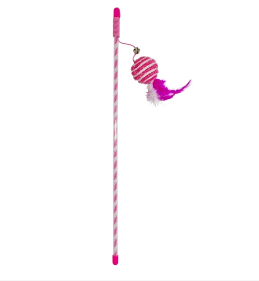 Duvoplus Cat Toy Spielangel Catchy Glitzerball - rosa