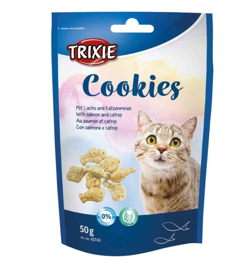 Trixie Cookies mit Lachs und Katzenminze - 50g