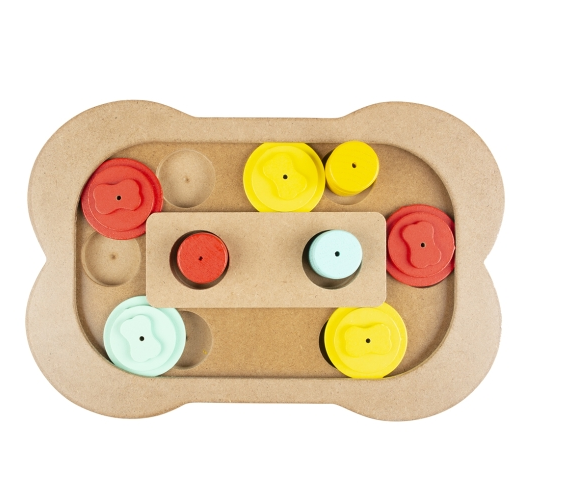 Duvoplus Intelligenzspiel Slide n Snack Puzzle Knochen